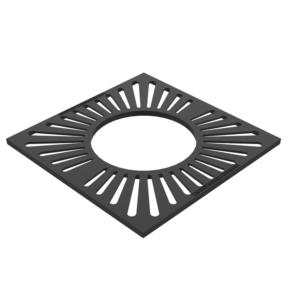 Alcorque de fundición de 800×800 mm.