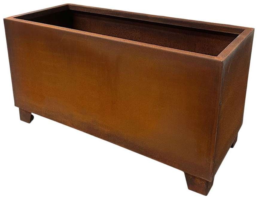 Jardinera De Acero Corten Rectangular 1