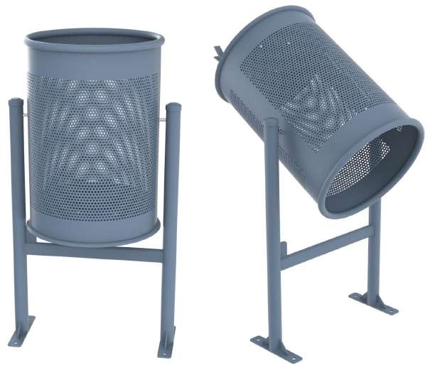 Papelera Barcelona Acero Galvanizado