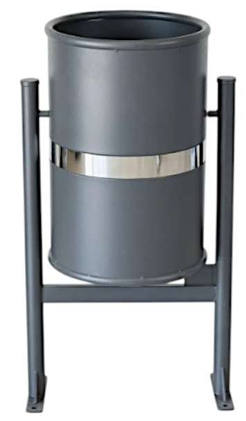 Papelera Abatible Acero Galvanizado Ral 7011