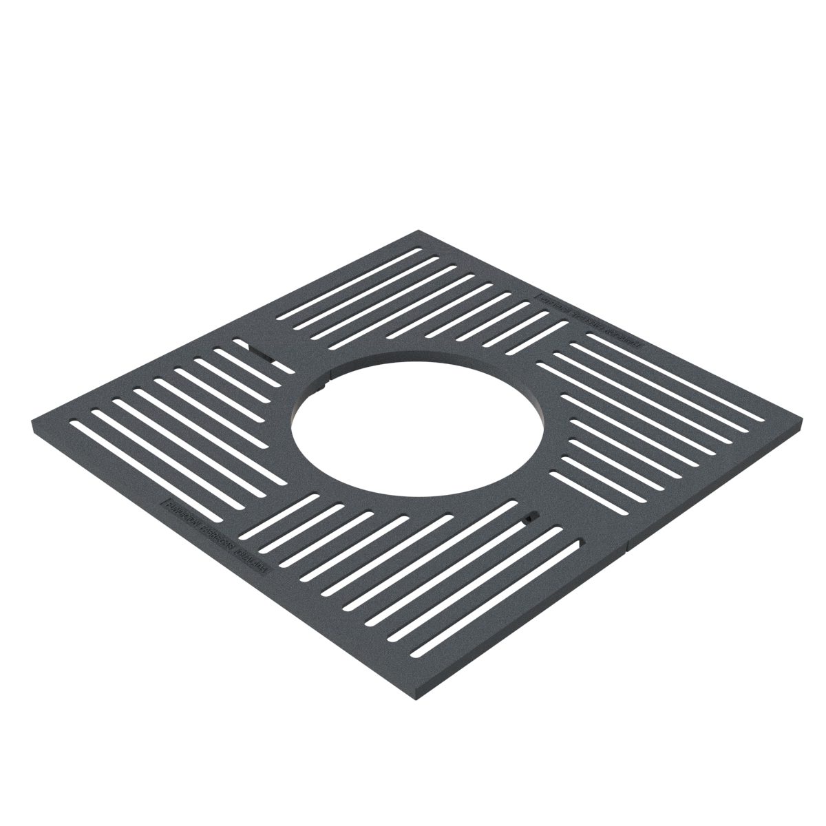 Alcorque tipo Impu en fundición de 1000 x 1000 mm en dos piezas